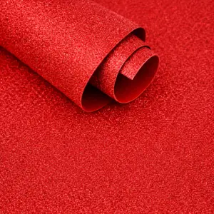 Goma Eva Glitter Rojo Paquetes de 10 unidades