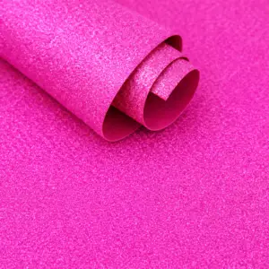 Goma Eva Glitter Magenta Paquetes de 10 unidades