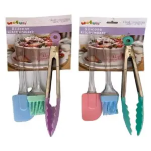 SET ESPATULA, CEPILLO Y PINZA DE SILICONA